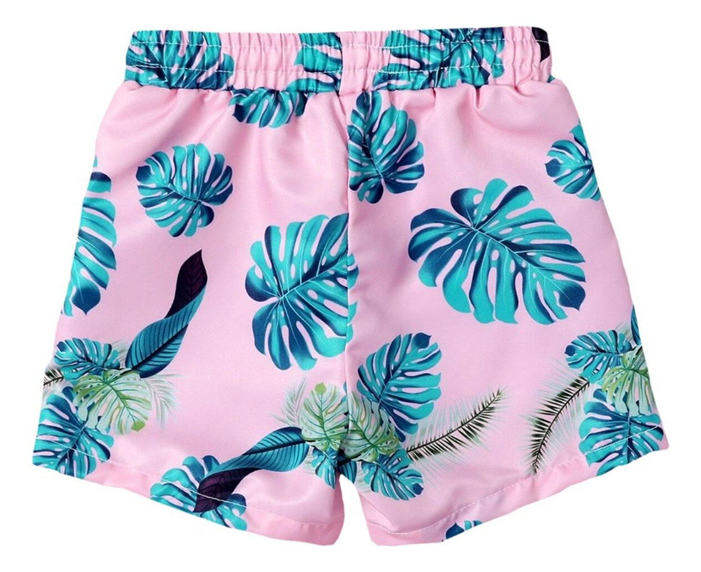 Traje De Baño Para Bebe Niño Estilo Short Boxer Azul y Rosa