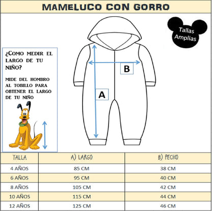 Kit 3 Mamelucos Disney para Niña con Gorro Bordado Tigger, Sulley, Piglet