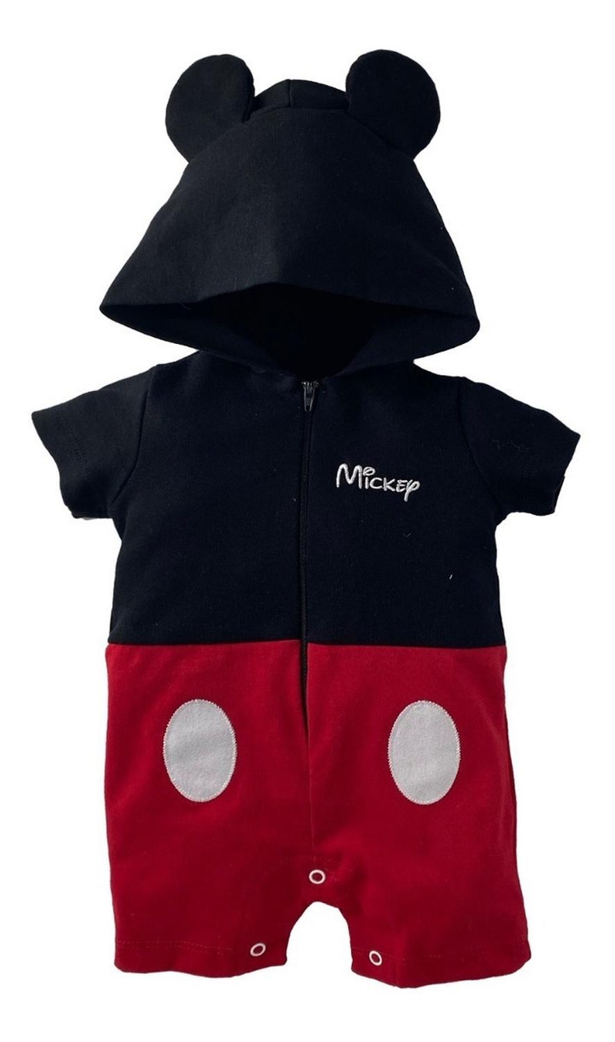 Kit 3 Pañalero Algodón Disney para Bebé con Gorro Bordado Stitch, Mickey, Donald
