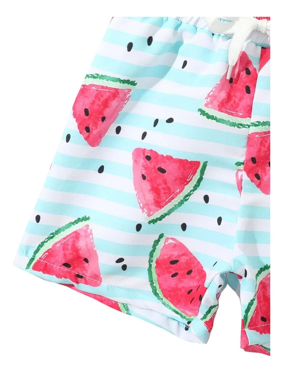 Traje De Baño Para Bebe Niño Estilo Short Boxer Sandia