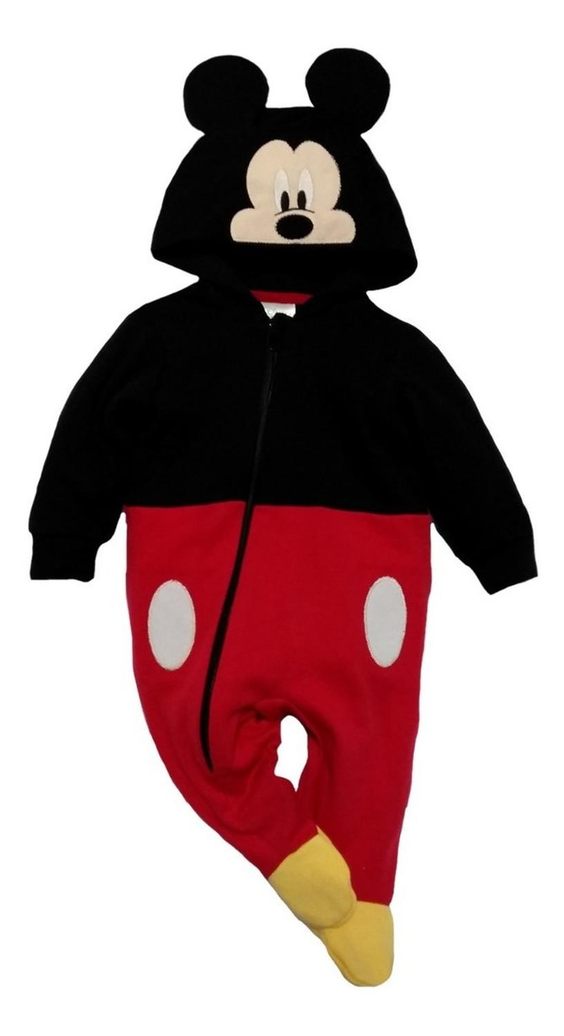 Kit 3 Mamelucos Algodon Disney para Bebé con Gorro Bordado Stitch, Mickey, Sulley Premium