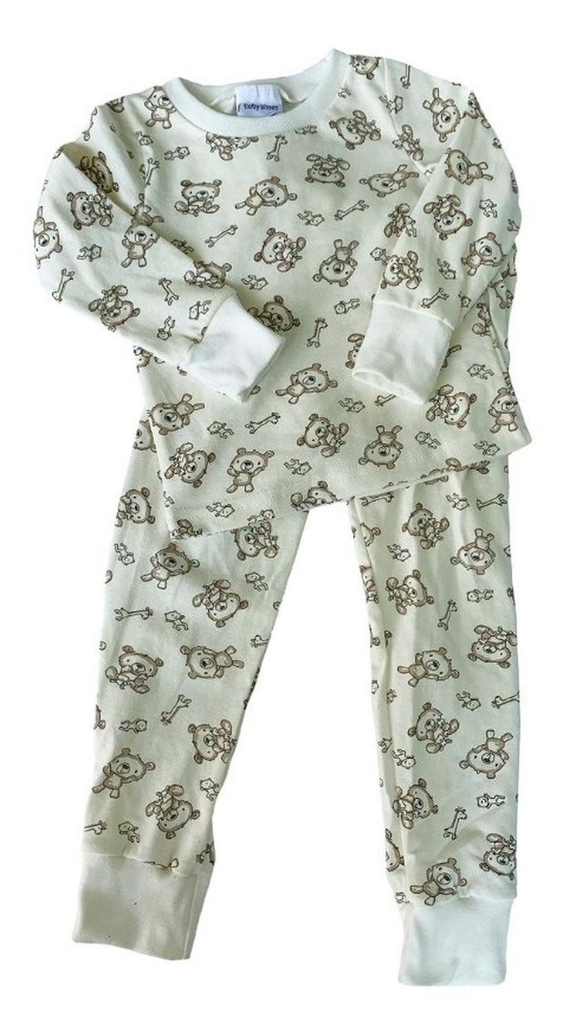 Kit 2 Pijamas Algodón Kiss para Niño con Pantalón Estampados Ositos, Perritos