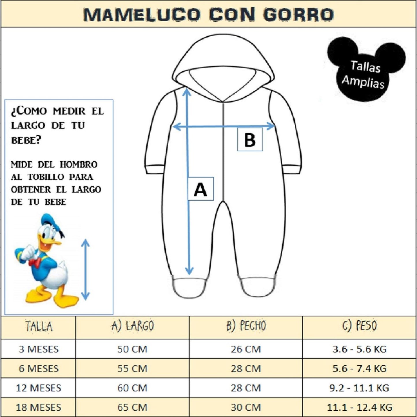 Kit 3 Mamelucos Disney para Bebé con Gorro Bordado Alíen, Rex, Bunny