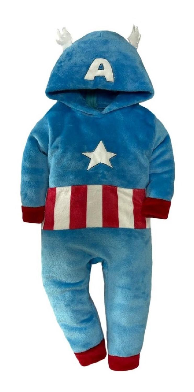 Kit 2 Mamelucos Marvel para Niño con Gorro Bordado Capitán América y Spiderman