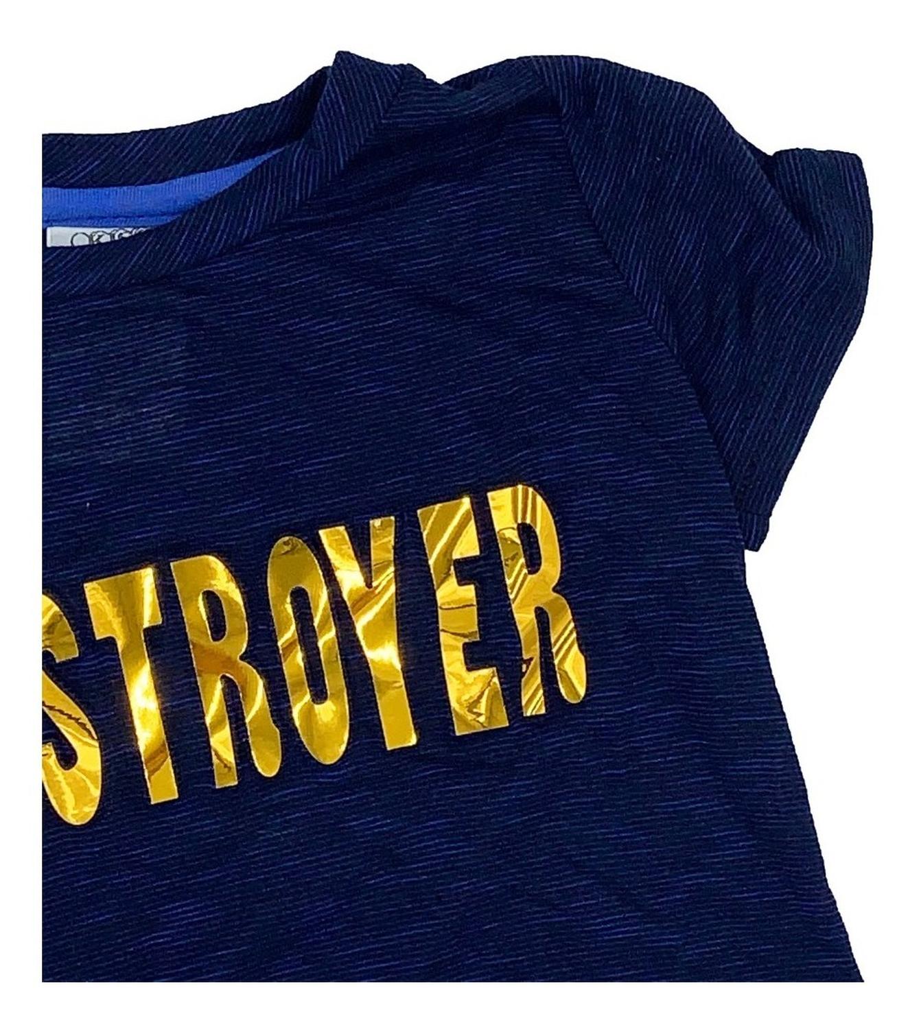 Conjunto 2 piezas Kiss para Niño Algodon Short y Playera Estampada Destroyer
