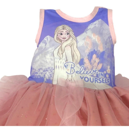 Vestido Disney Estampado Princes Elsa