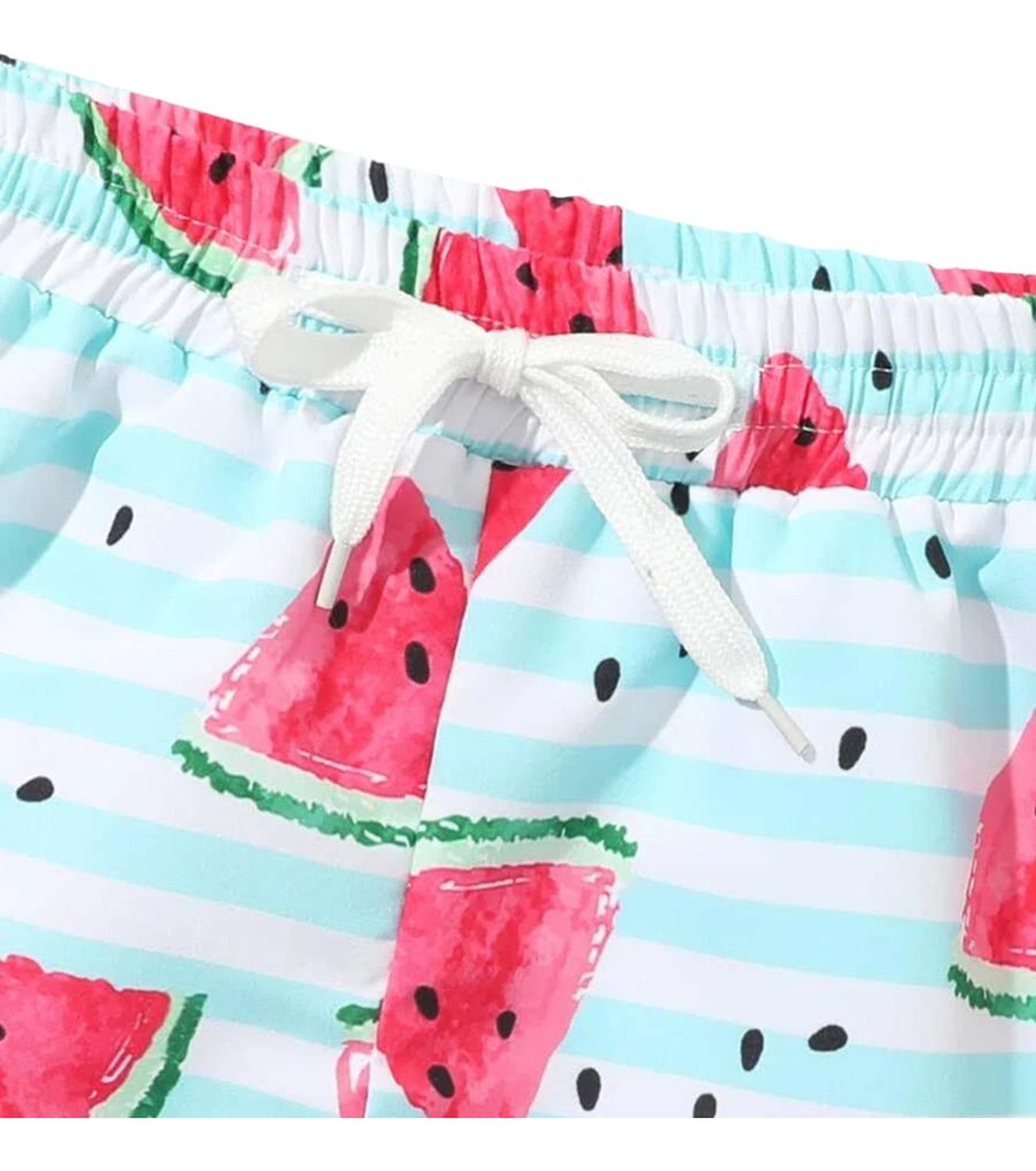 Traje De Baño Para Bebe Niño Estilo Short Boxer Sandia