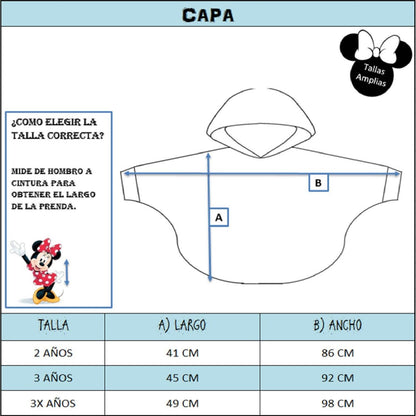 Capa Con Bordado Minnie