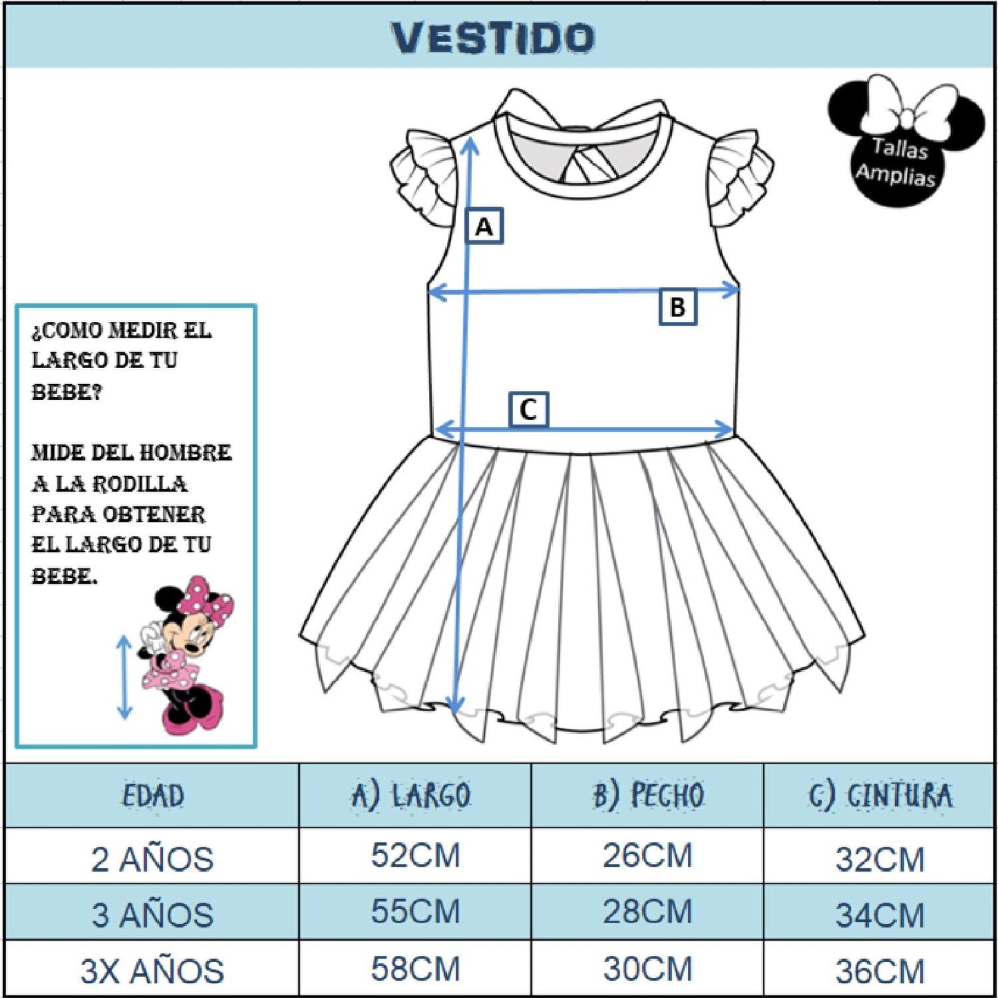 Kit 3 Vestidos Disney Minnie