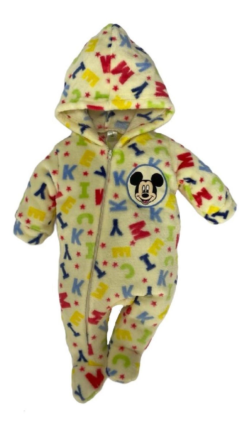 Kit 3 Mamelucos Disney para Bebé con Gorro Bordado Mickey Letras