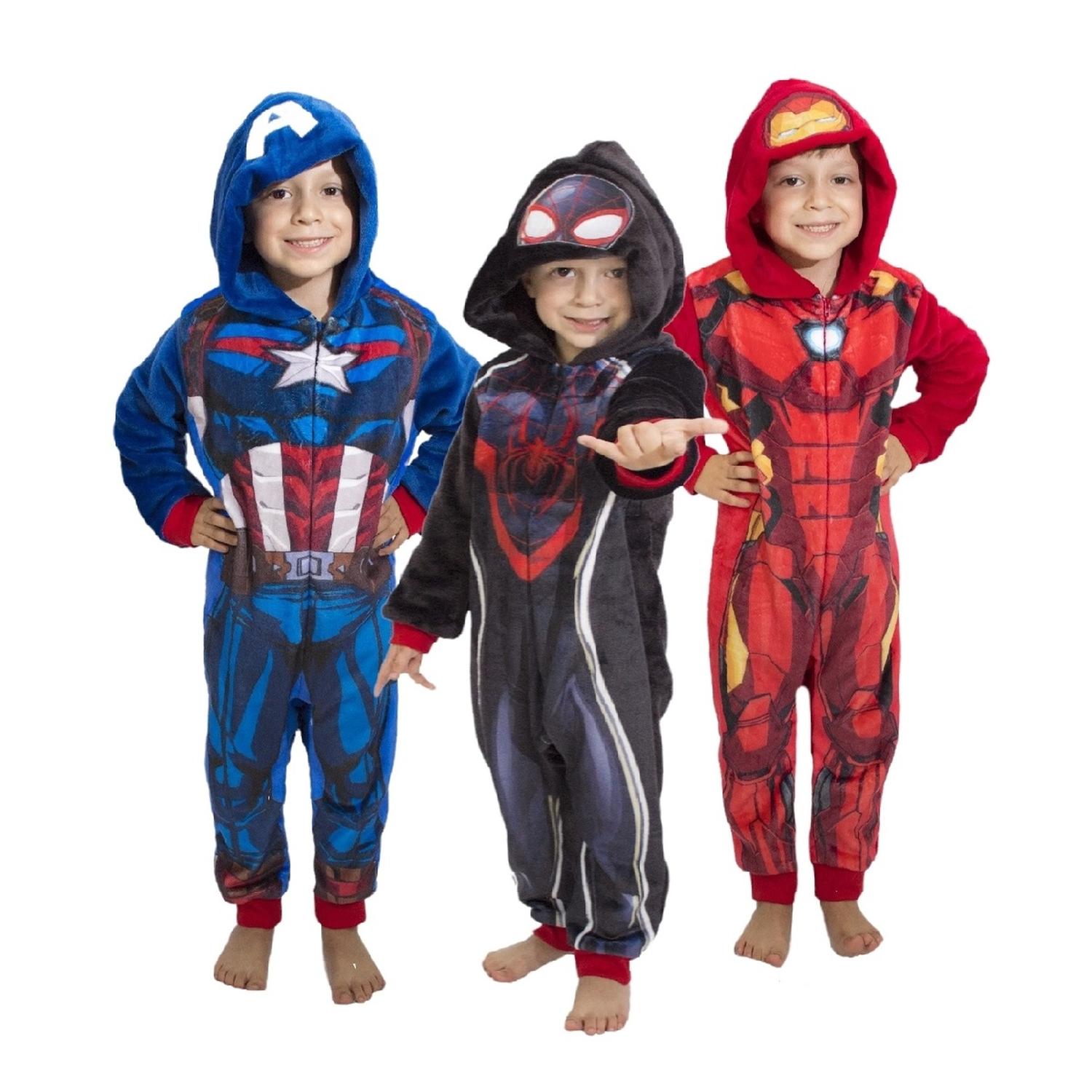 Kit 3 Mamelucos Marvel para Nino con Gorro Bordado Capitan America Mi Kiss