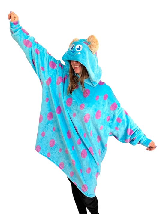 Maxi Sudadera Adulto con Gorro Bordado Disney Sulley