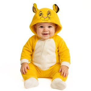 Mameluco Tipo Disfraz Con Gorro Bordado Disney Simba