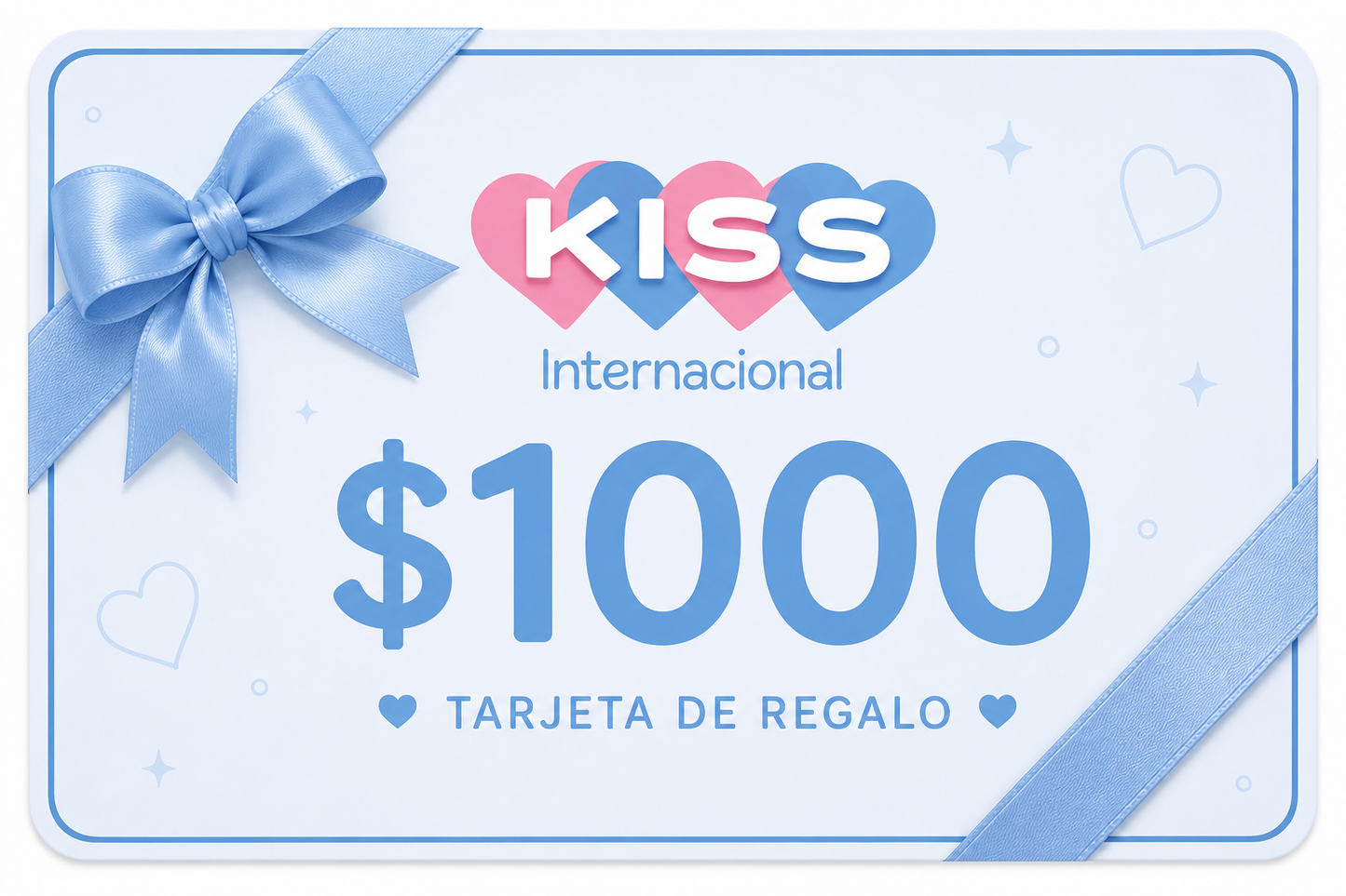 Tarjeta de regalo Kiss Internacional