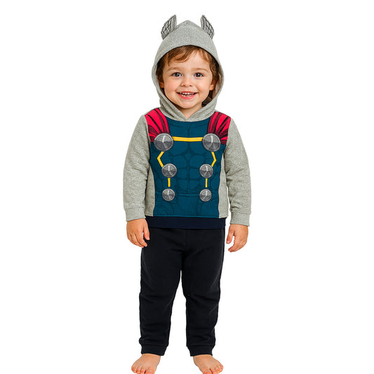 Conjunto Pants Marvel Con Gorro Estampado Thor